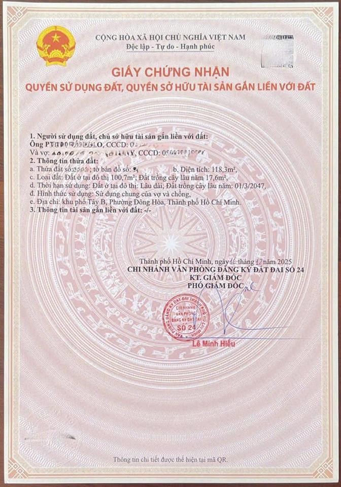 Bán nhà trung tâm tp. dĩ an, cách go dĩ an 500m, bề ngang 7,6m rất hiếm trong tầm giá 5tỷ190 (tl)