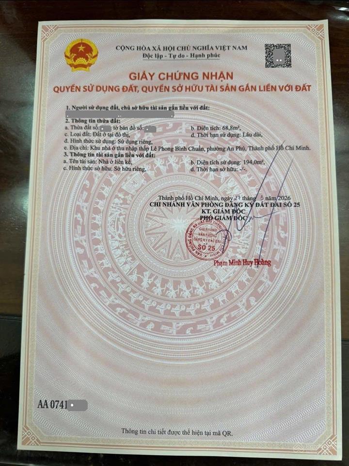 Bán nhà hoàn công xây mới 100%, phường bình chuẩn thuận an cũ. nhà 4pn thiết kế đẹp. giá 4,55 tỷ tl