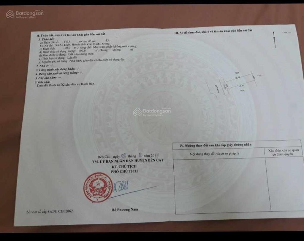 Chính chủ bán nhà kdc rạch bắp an điền. 100m² thổ. giá giảm chỉ còn 2,5 tỷ.  thành  0913 807 ***