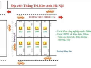 3 tỷ 150  mặt đường 11m  khổ đất vàng sóc sơn
