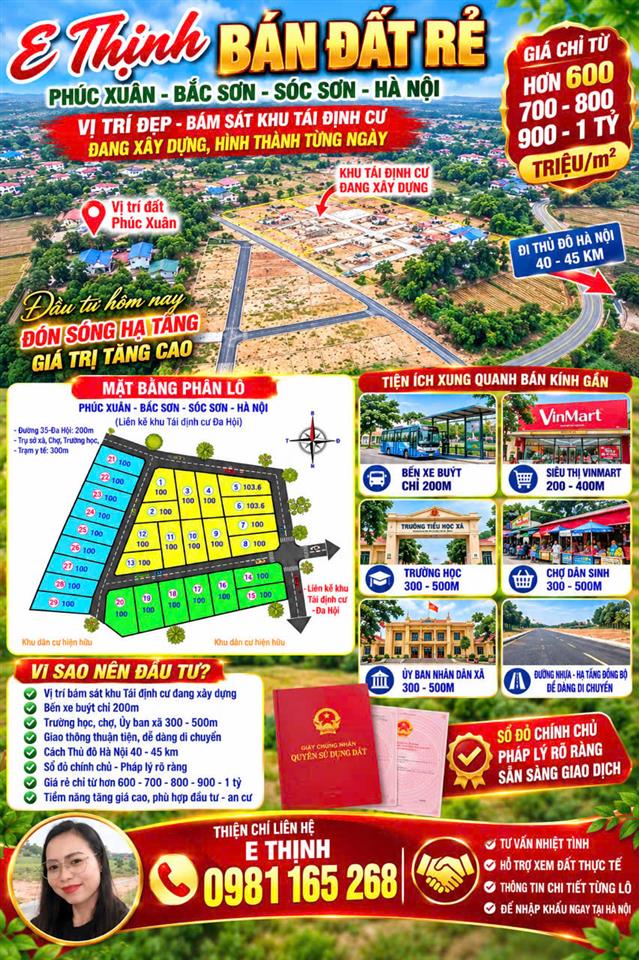 GIÁ CHỈ HƠN 10 TR MÉT -VỊ TRÍ ĐTS BÁM SÁT TÁI ĐỊNH CƯ .AN TÂM ĐÂN ĐẦU TƯ ,AN CƯ LẬP NGHIỆP