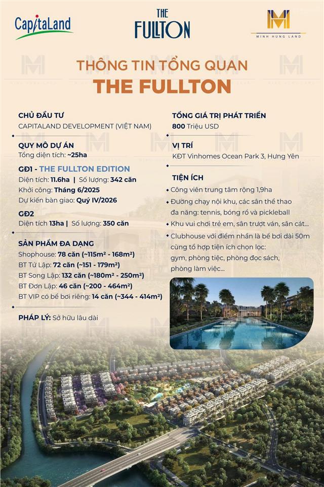 Chính chủ cần bán cắt lỗ 2 tỷ so với giá hợp đồng mua bán căn song lập diện tích 180m fullton