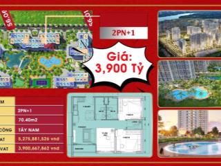 Bán cc 2pn + 2wc tại the origami, 3,9 tỷ, 69m2, q9, hcm  hot! uy tín