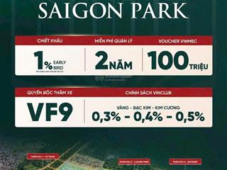 Nhà phố 84m² vinhomes saigon park giá tốt đón sóng mở rộng quốc lộ 22, kinh doanh đắc địa
