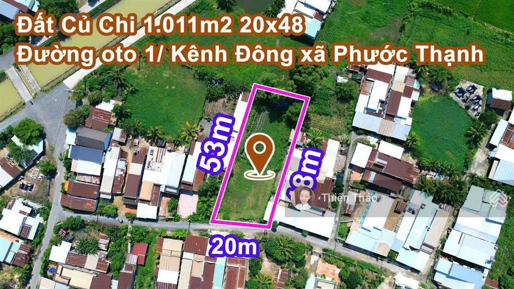 Bán đất tại xã phước thạnh, ngay kênh đông, giá 900 triệu, 1000m2. ô tô vào tận nơi, pháp lý đầy đủ