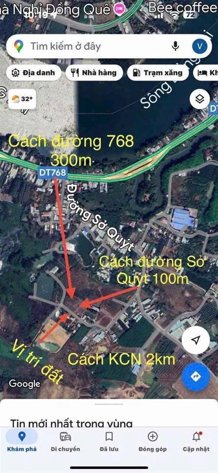 Bán đất 110m2 gần chợ Sở Quýt (Trảng Dài new),SHR đường 2 ô tô, giá cực rẻ