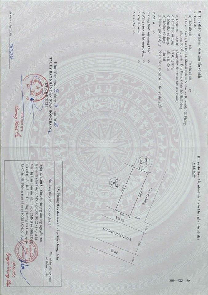 Bán nhà căn góc tdc xi măng  sở dầu  hồng bàng  hải phòng
