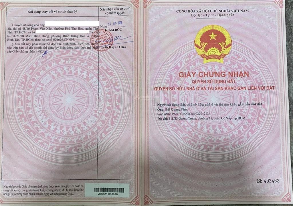 Cần bán đất tại tân hiệp 4 hóc môn rộng 10m dài 23m