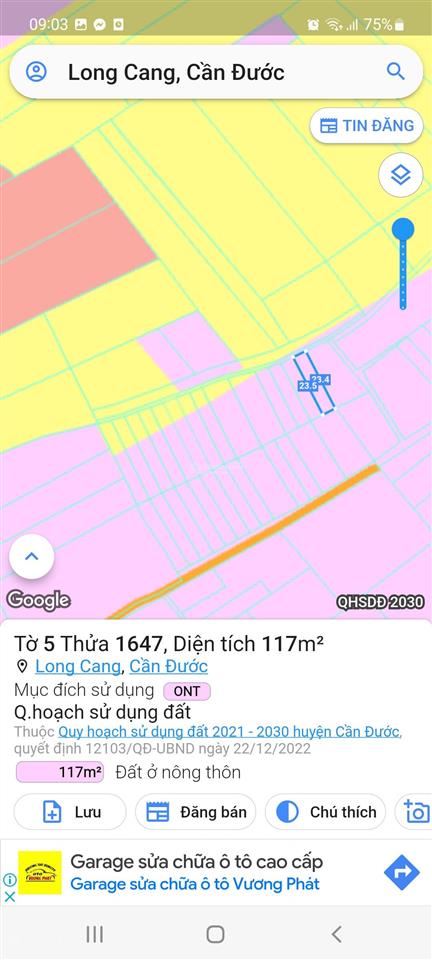Kẹt tiền bán gấp đất nền thổ cư