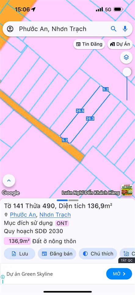 Cần bán gấp lô đất nằm tại khu bắc thần, xã vĩnh thanh, nhơn trạch, đồng nai
