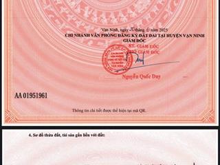 Đất đẹp tại vạn phước vạn ninh tu bông kh, 12,5 triệu / m2, 189,6 m2, view đẹp