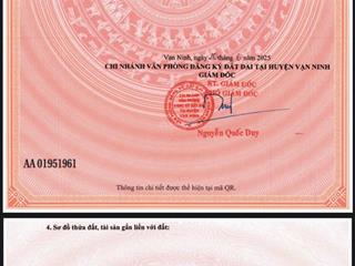 Bán đất tu bông khánh hoà vạn ninh cũ giá đâu tư chỉ 12tr500 trên mét vuông
