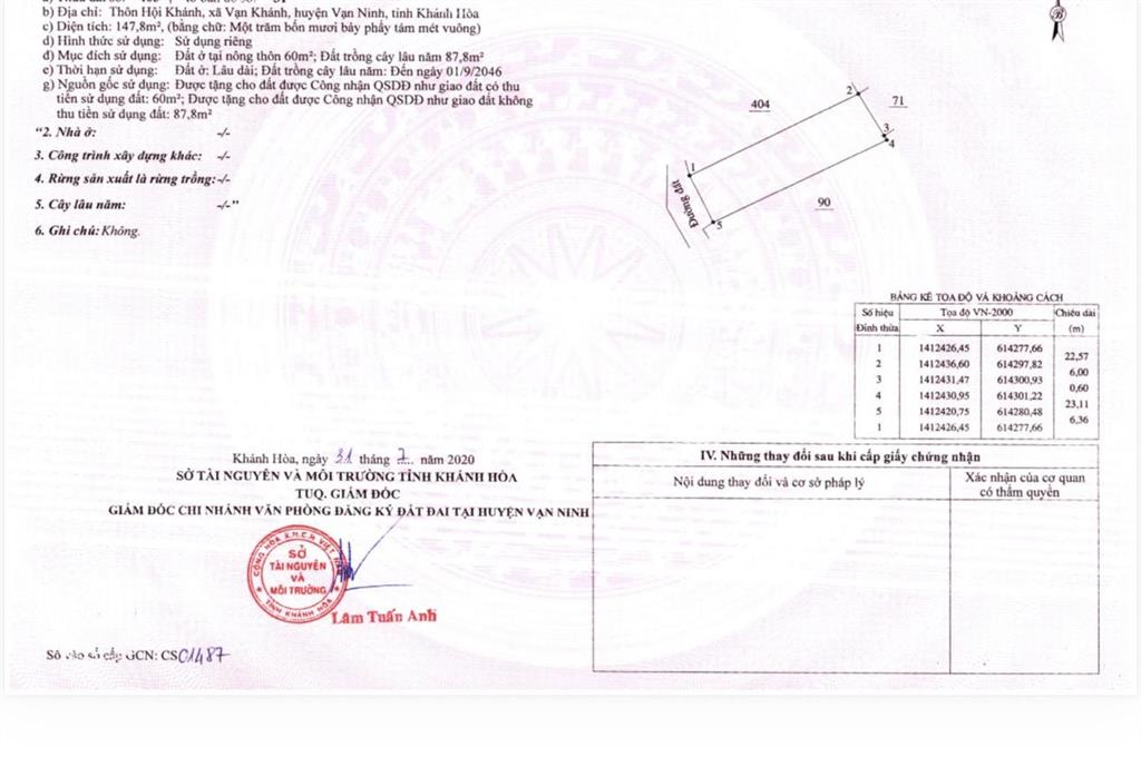 Bán lô đất đẹp vạn khánh  vạn ninh giá cực tốt đầu tư vị trí thôn hội khánh, xã vạn khánh