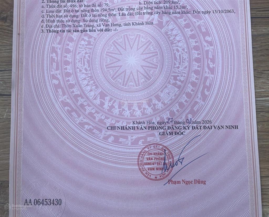 Bán đất thổ cư vạn hưng  vạn ninh. vị trí thôn xuân trang, xã vạn hưng, vạn ninh, khánh hòa