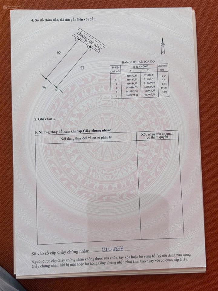 Bán gấp lô đất phù hợp đầu tư tu bông  giá 18 tr/m (1,764 tỷ)