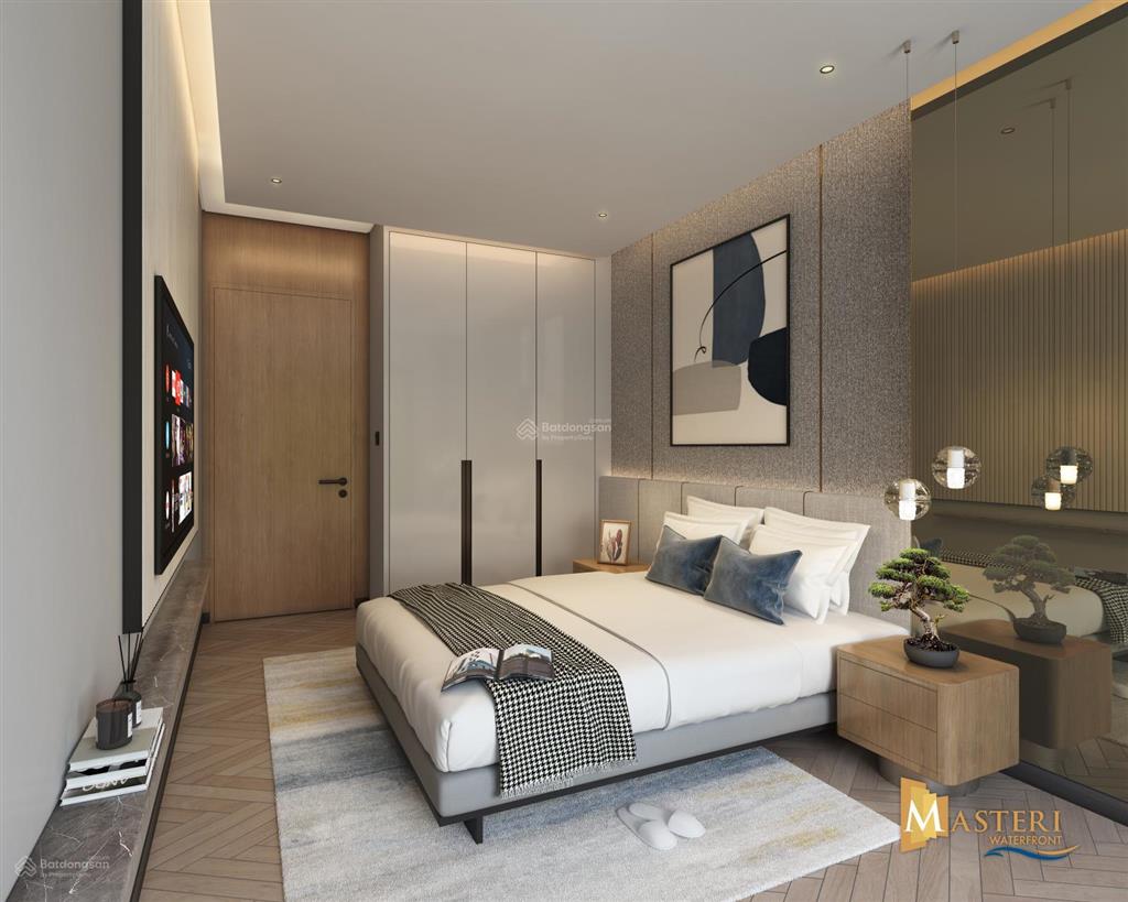 Cho thuê căn hộ 1pn+ 47,2m2 tòa h3 masteri water tầng cao, đã có nội thất