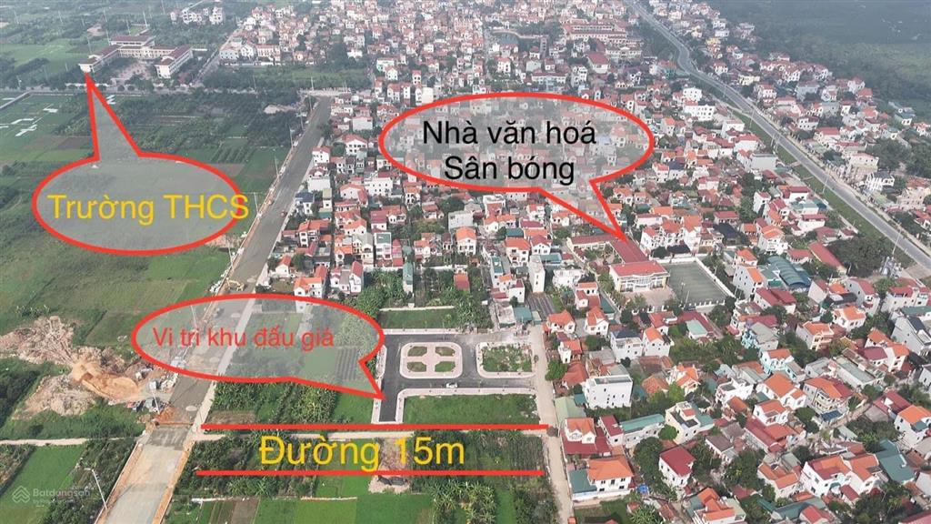 Đất đấu giá hồng hà, đan phượng(nay thuộc xã ô diên) hà nội. diện tích 85m² (lô góc view vườn hoa)