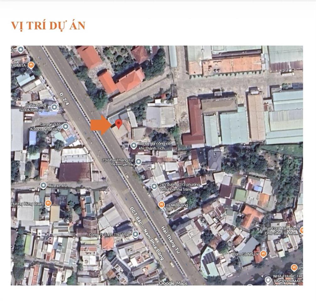 Bán đất 2 mặt tiền 2/4 vĩnh hòa, nha trang * diện tích 965,3m đất ở đô thị 100%