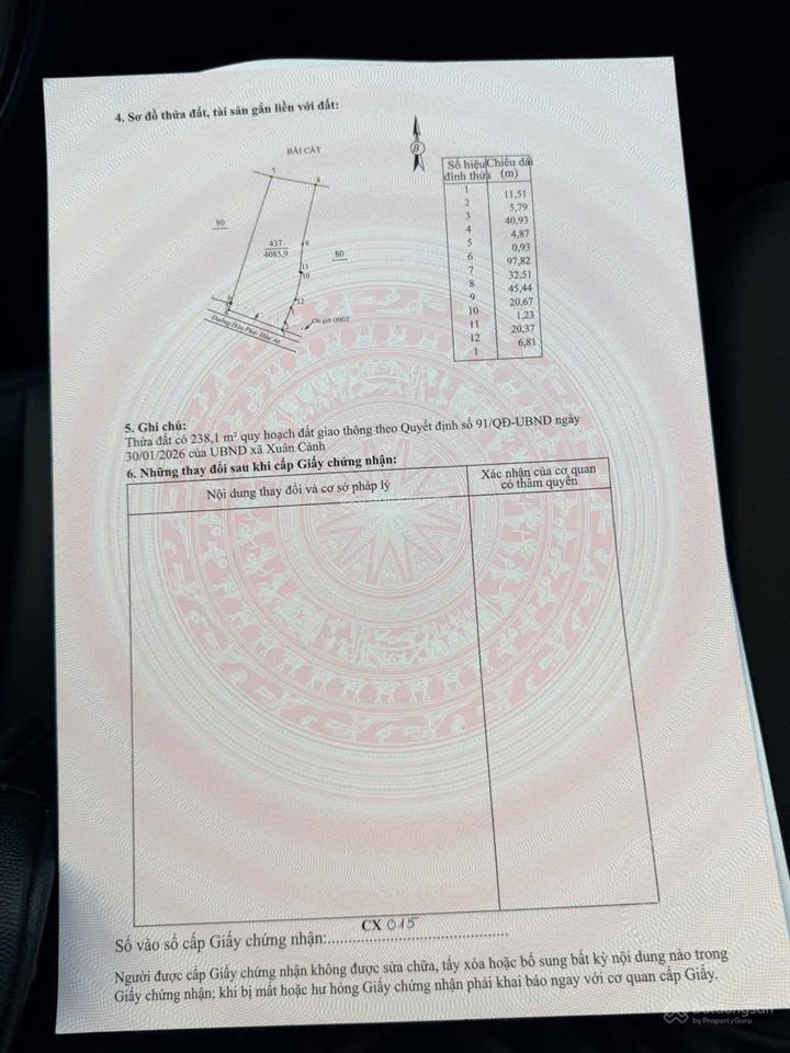 Bán đất tại xã xuân cảnh, đắk lắk, 34,79 tỷ, 4085 m2, giá tốt, uy tín