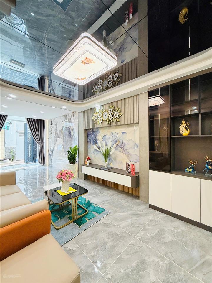 Nhà mới 100%  phan huy ích  3.2x12.7m  trệt lửng 3 lầu  full nt  nhỉnh 5tỷ