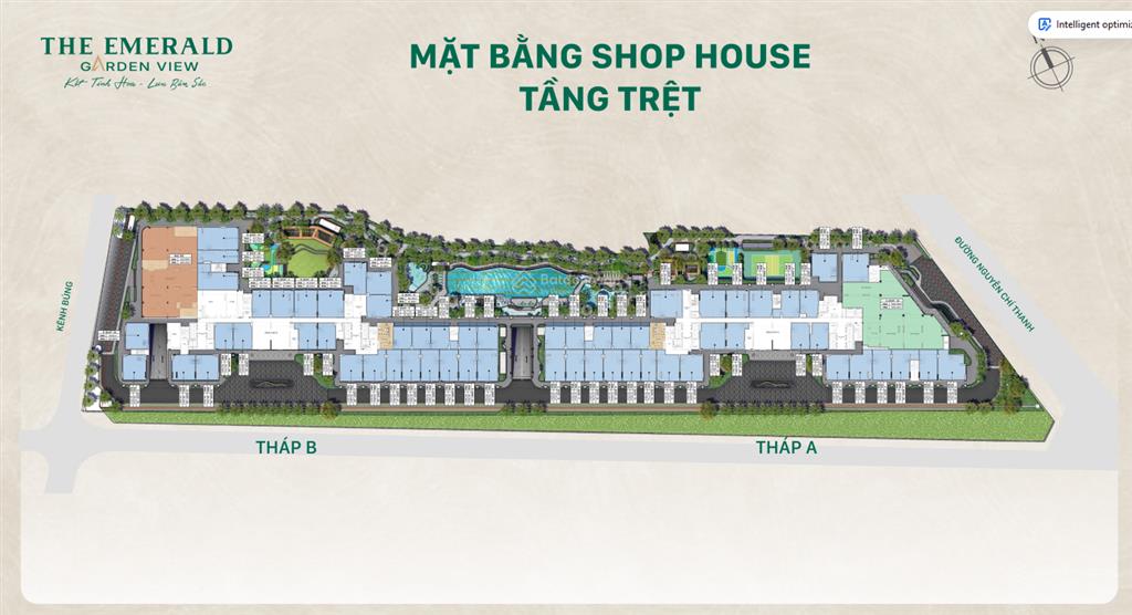 Nhận booking shophouse tmdv dự án the emerald garden view. khu vực kcn cho thuê dòng tiền 12 tháng