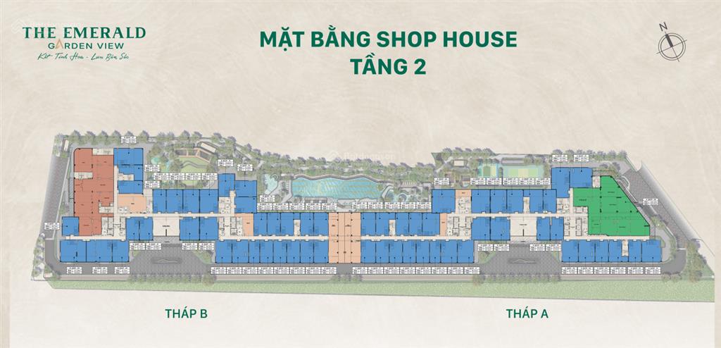 Nhận booking shophouse tmdv dự án the emerald garden view. khu vực kcn cho thuê dòng tiền 12 tháng