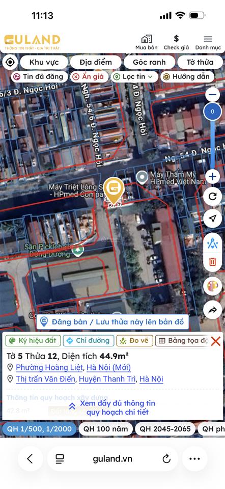 Bán nhà ngõ 54 đường ngọc hồi, cách đại lộ olympic 50m