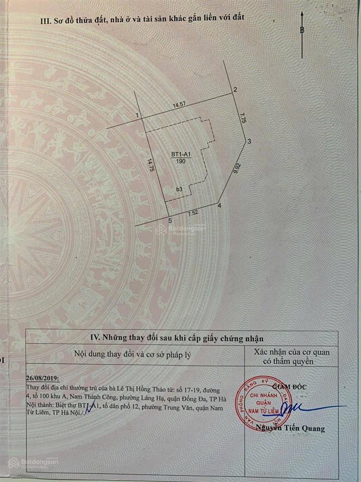 Bán biệt thự lô góc mặt đường trung văn. vừa ở vừa kinh doanh. sổ đỏ sẵn. hàng hiếm. 0914 102 ***