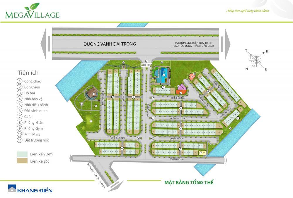 Cần cho thuê nhà khu dân cư mega village 15r/ tháng full nội thất  0904 677 *** để xem nhà