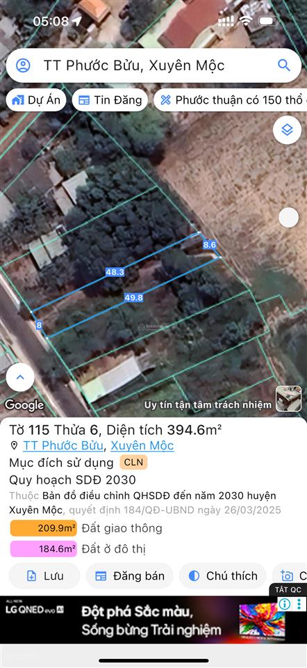 Đất xã hồ tràm mới giá trị tiềm năng cao có 40 thổ cư gần các con đường lớn thích hợp đầu tư