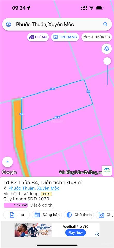 Cần bán gấp lô đất quá rẻ 140m2 thổ cư ngang 8m dài 22m cách ql55 80m mt đường bê tông