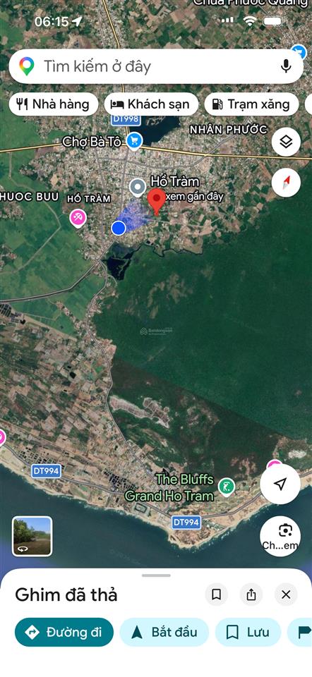 Đất phước bửu xã hồ tràm mới 46,8m mt đường lớn 300 thổ cư. tổng diện tích 2440m2