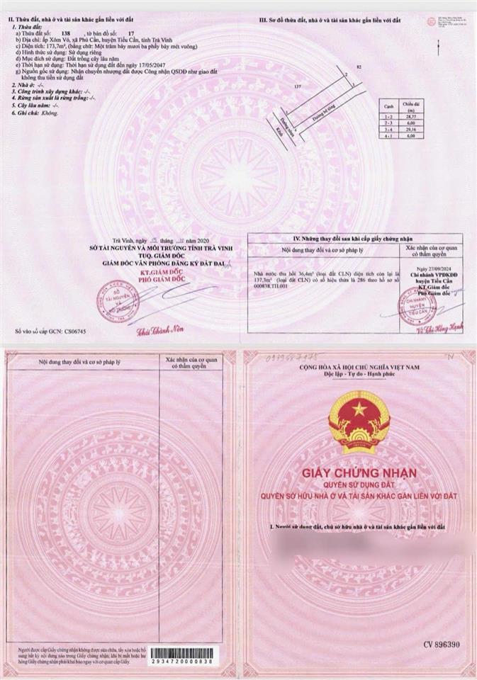 Bán gấp đất mặt tiền 6m (có nhà)