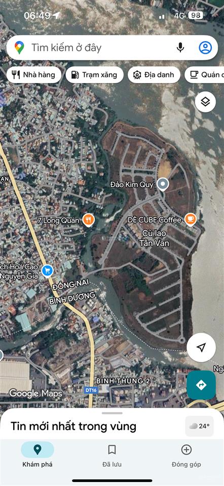 Bán đất mặt tiền đường bùi hữu nghĩa (sổ riêng 751m2) ngay cầu bửu hoà, đối diện cầu là aeon
