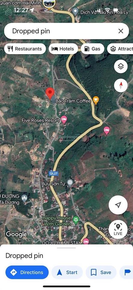 Cần bán lô đất 511m2 sổ hồng chính chủ , quốc lộ 27 , xã phú sơn , lâm hà , lâm đông