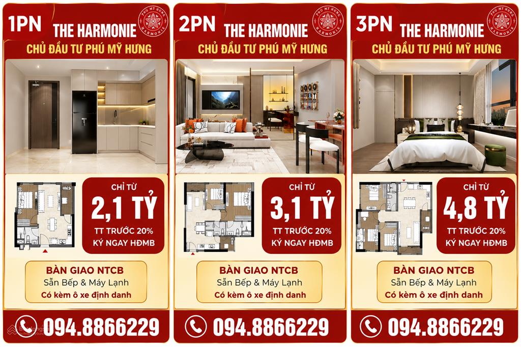 Phú mỹ hưng the harmonie bình dương chỉ cần thanh toán 700 triệu (20%)