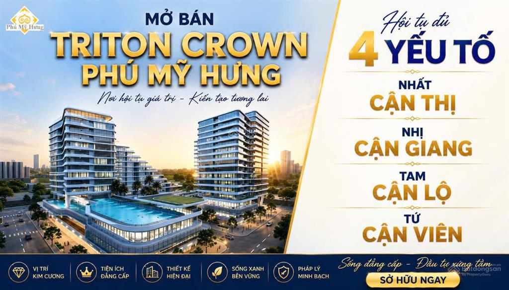 Mở bán triton crown phú mỹ hưng đón sóng phú mỹ hưng 2.0 với hơn 500 triệu usd đầu tư