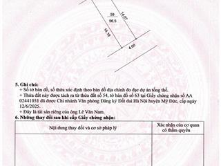 Đất thị trấn đại nghĩa  mỹ đức  hà nội chỉ 2.547 tỷ cách đường vành đai 5 chỉ 150m