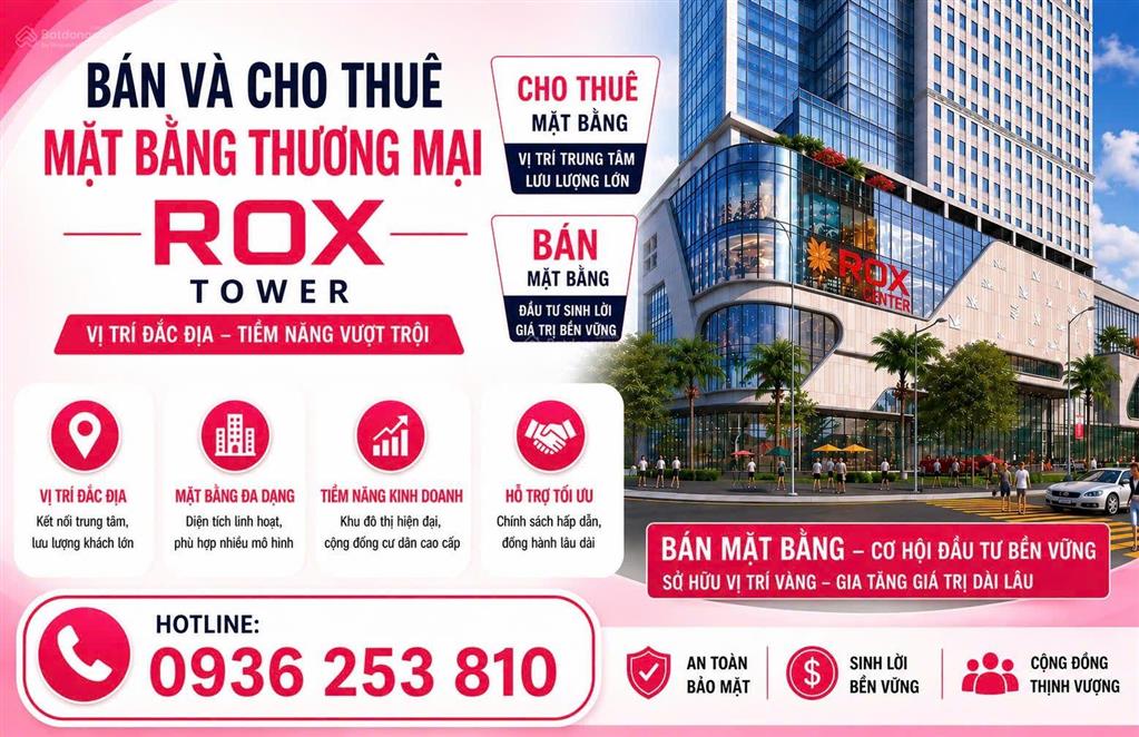 Bán nhanh mặt bằng kinh doanh 66m giá 4.1tỷ tại rox tower goldmark city. 0936 253 *** xem mặt bằng