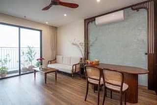 Cho thuê căn 2pn full đồ đẹp, phong cách wasbi sabi tại zurich vinhomes ocean park, giá chỉ 17tr/th