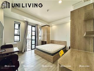 Studio ban công nội thất cao cấp  gần trường hutech, ngoại thương, gtvt,... cuối nguyễn gia trí