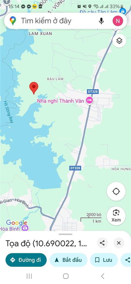 Bán 5011m2 đất xuyên mộc, view hồ rất đẹp, giá chỉ 760k/m2, (3,8 tỷ nguyên sổ)