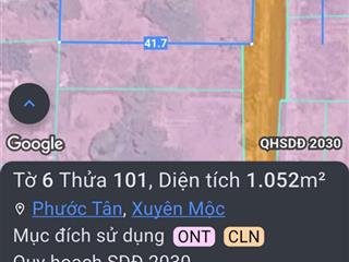 Bán lô đất phước tân, hồ tràm, 25m mặt tiền, 1 sào, gần chợ cây điệp