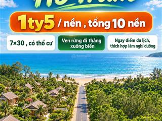 1ty5/ nền đất ngay trung tâm du lịch biển hồ tràm, bên rừng bên biển phù hợp làm homestay