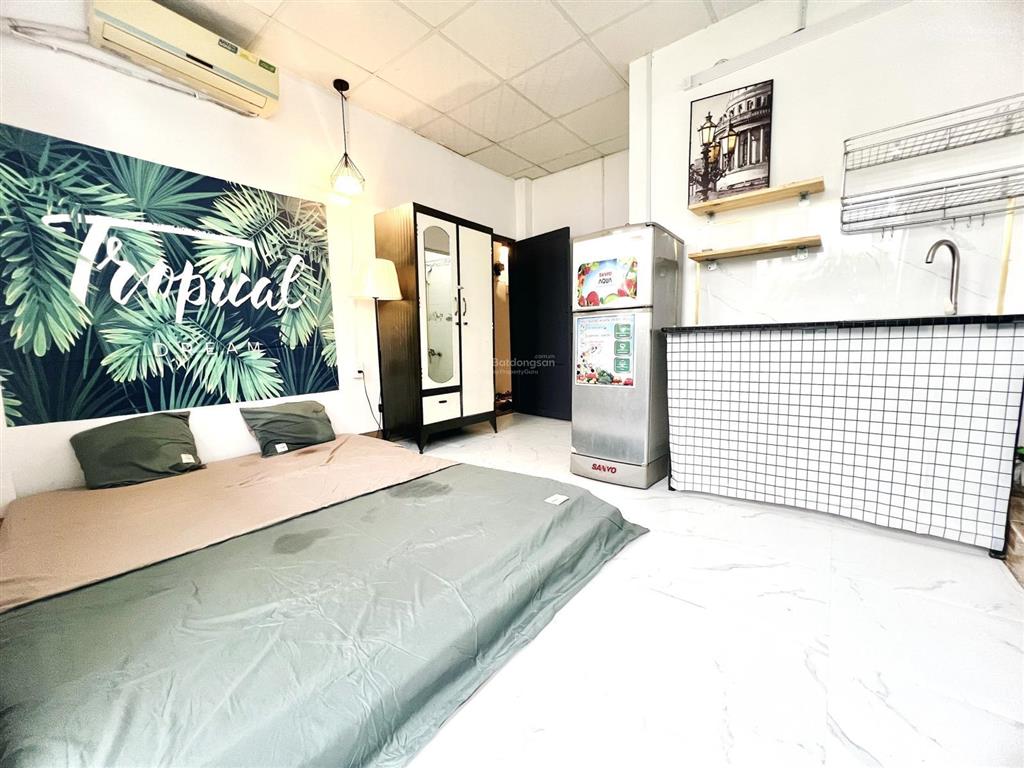 Studio ban công lớn  full nội thất mới keng  ngã tư ga q12