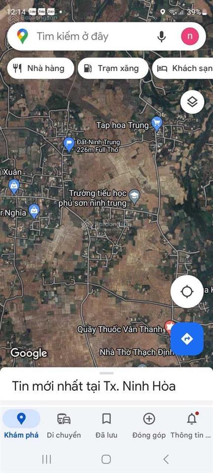 Bán đất thôn phú sơn, ninh trung, ninh hòa, 226.3m2 full thổ cư, đường bê tông, dân cư đông đúc