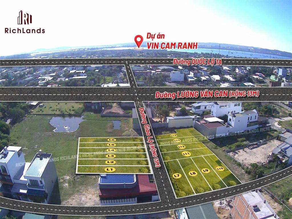 Bán đất tổ dân phố hòa bình . dt từ 100m  180m . p bắc cam ranh . khánh hòa