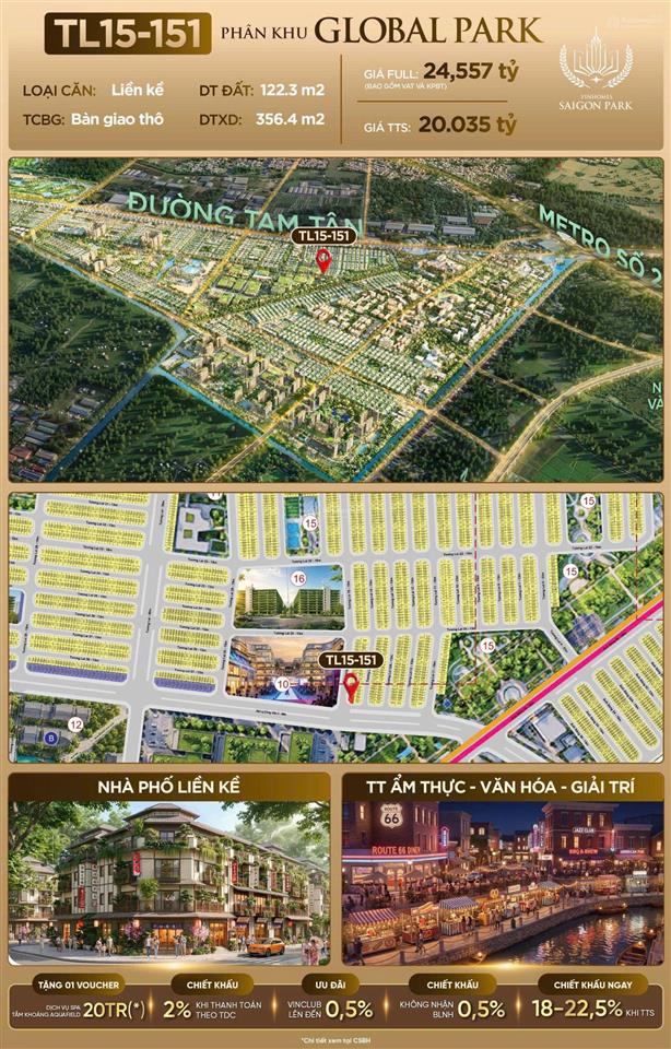 2mt đường đại lộ công viên 2 rộng 40m và tương lai 15 rộng 19m. nhà 4 tầng. giá tts 20 tỷ