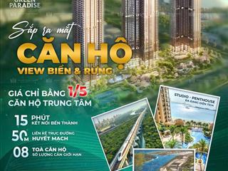 Bán căn hộ view biển và rừng 30m2 tại vinhomes green paradise, xã long hòa, huyện cần giờ, 1,8 tỷ