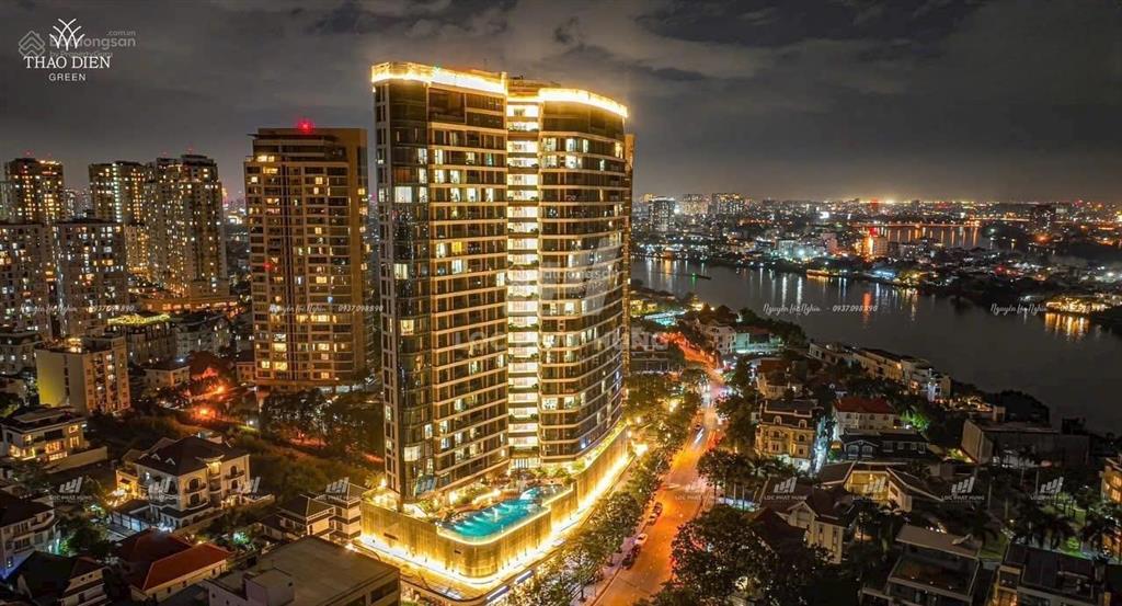 Bán gấp căn 3pn góc, 127 m2, view trực diện sông sài gòn tại thảo điền green, giá tốt!